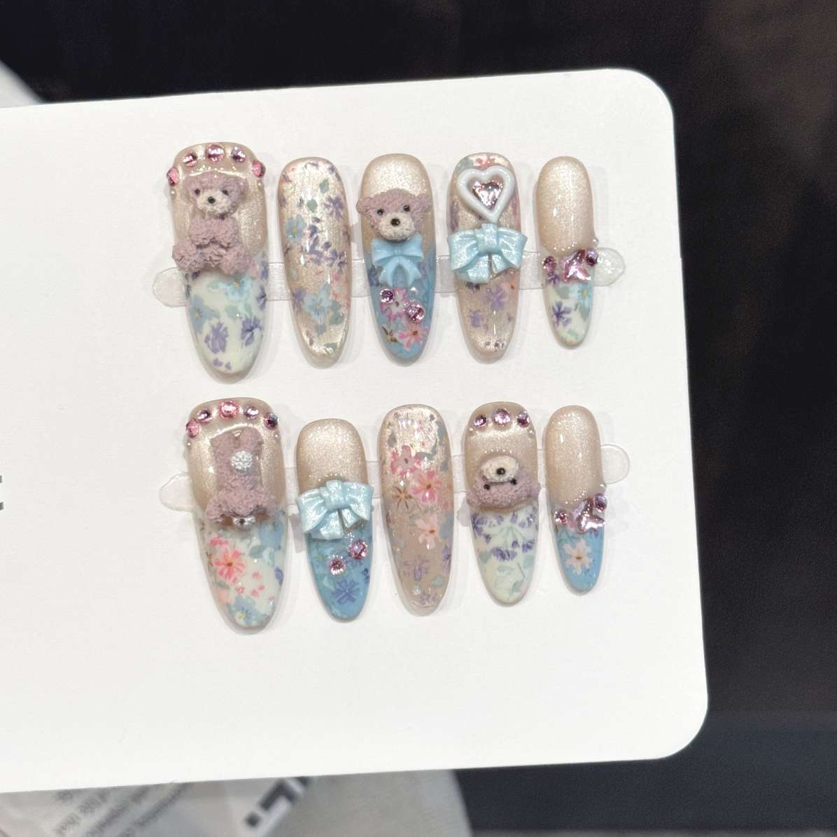 10PCS Oval Handmade Press On N - огляд і ціна Pressed Flower Art