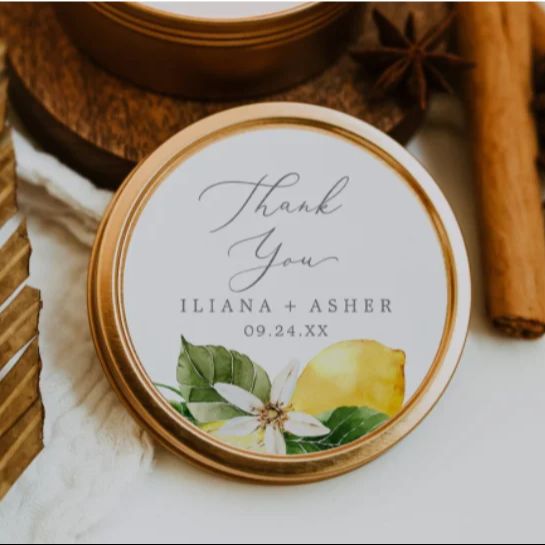 Custom Lemon Wedding Thank You - огляд і ціна Personalised Candle Label