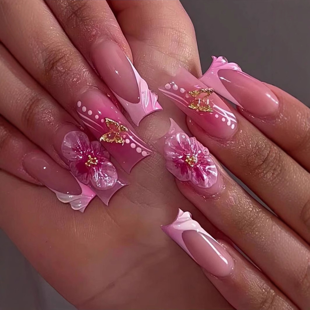 24pcs Wearable Square Press on - огляд і ціна Pressed Flower Art