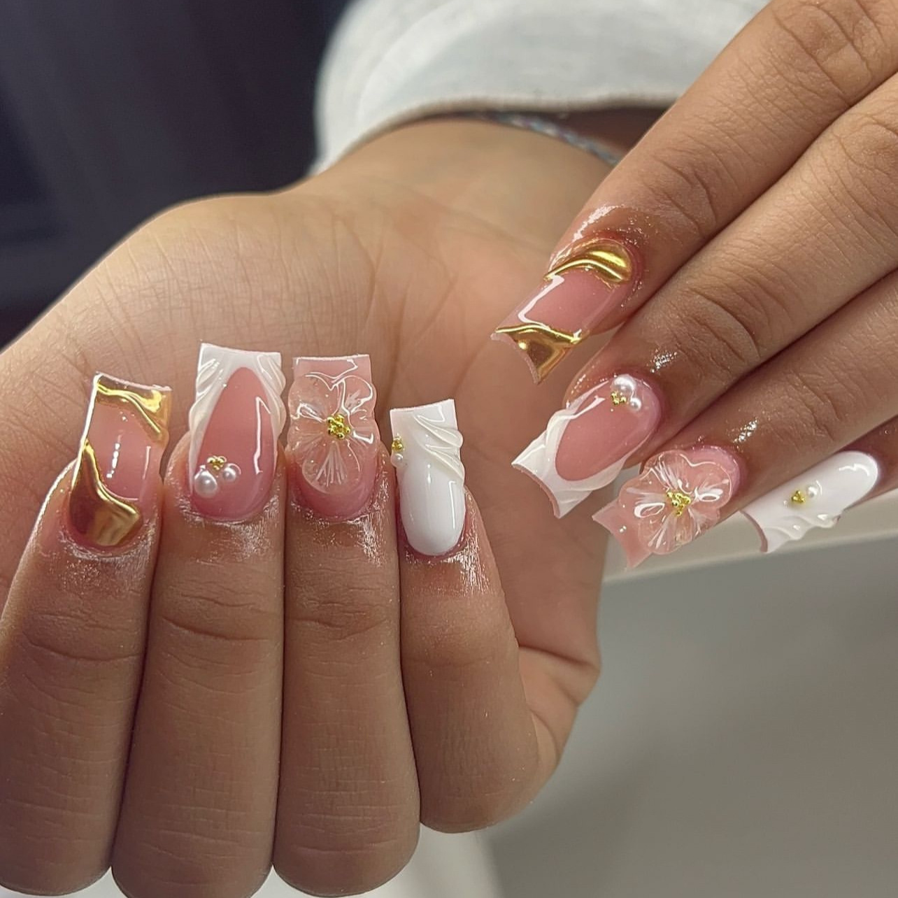 24pcs Wearable Square Press on - огляд і ціна Pressed Flower Art