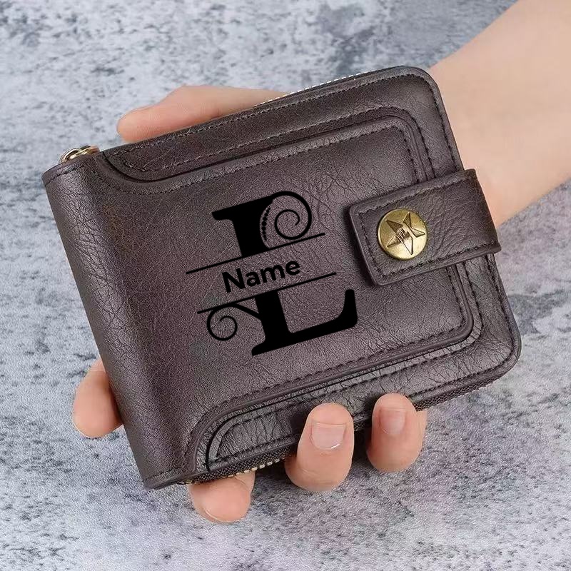 Men's Custom Wallet - Personal - огляд і ціна Personalized Name Box