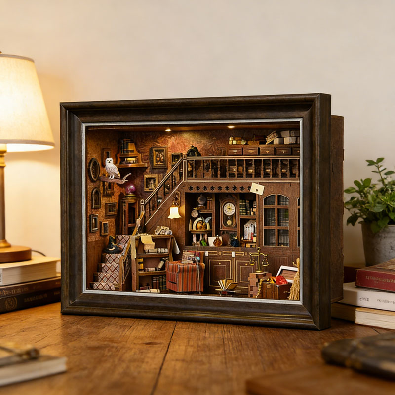 DIY 3D Wooden Book Nook Kit Mi - огляд і ціна Engraved Wood Frame
