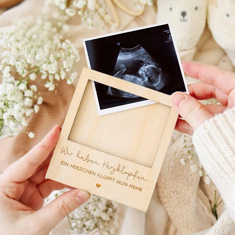 Ultrasound Pregnancy Announcem - огляд і ціна Engraved Wood Frame