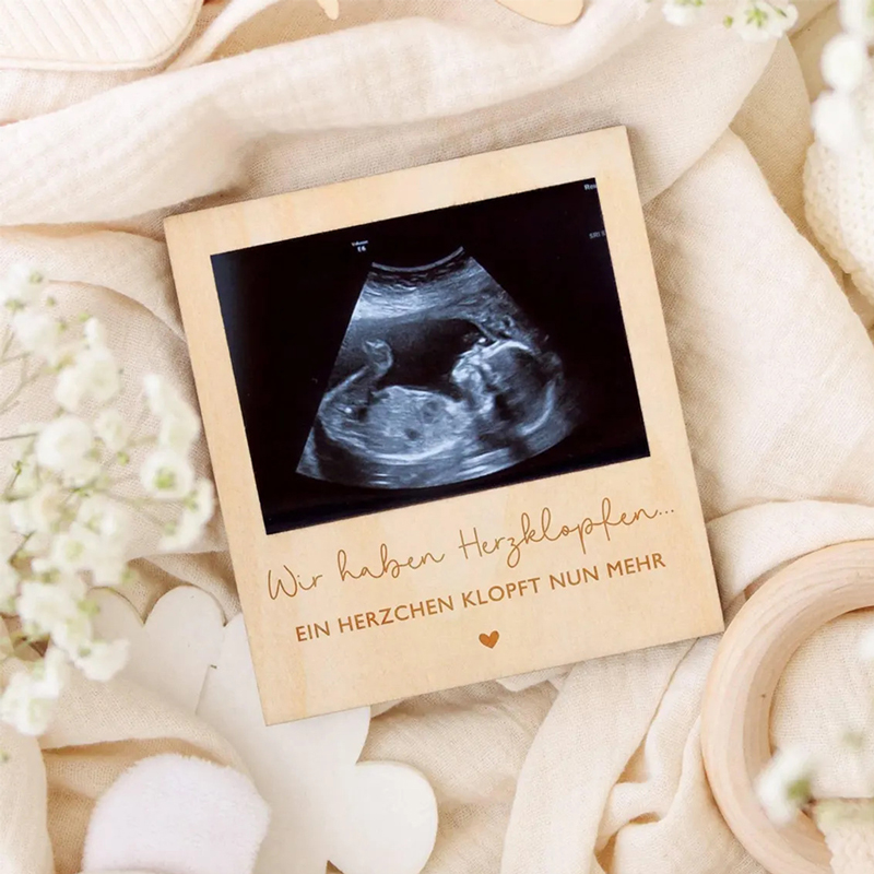 Ultrasound Pregnancy Announcem - огляд і ціна Engraved Wood Frame