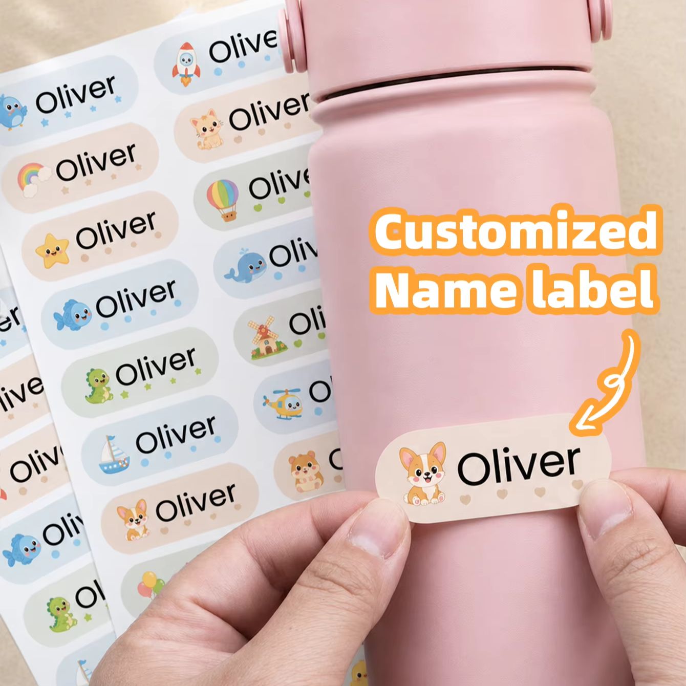 1-400PCS Custom Cartoon Name S - огляд і ціна Personalised Candle Label
