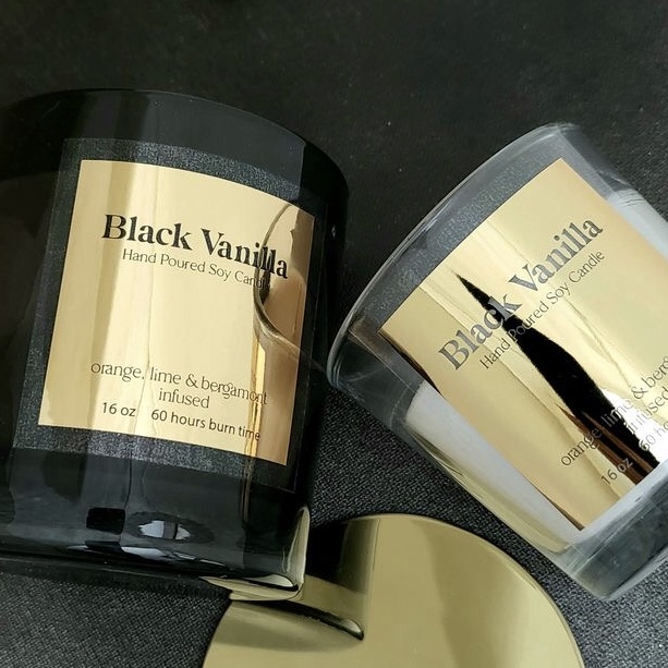 Custom Shiny Gold Silver Stick - огляд і ціна Personalised Candle Label