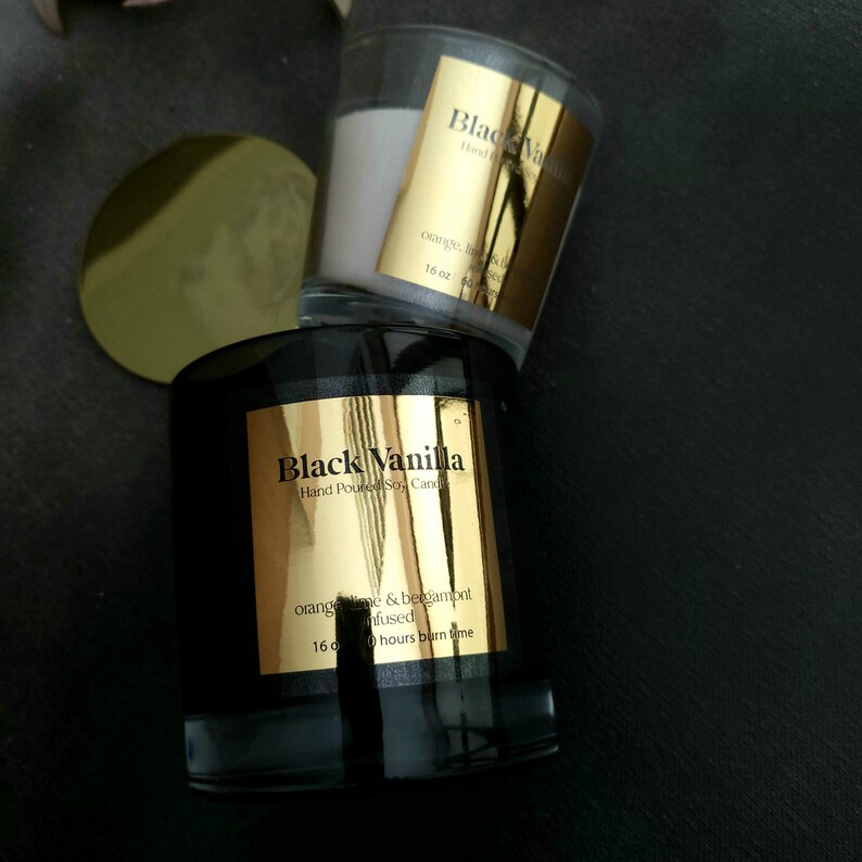 Custom Shiny Gold Silver Stick - огляд і ціна Personalised Candle Label