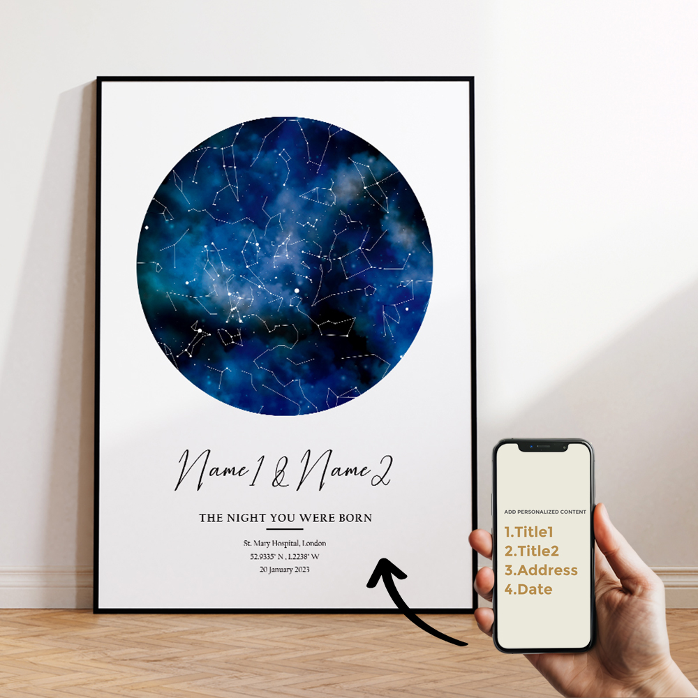 Modern Custom Personalized Nig - огляд і ціна Custom Star Map